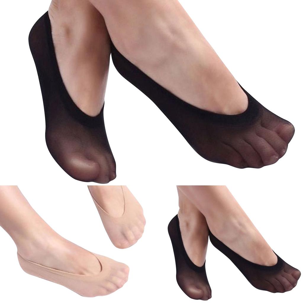 10 пар женских противоскользящих носков с подкладкой, ультратонкие дышащие носки без выступа с низким вырезом и противоскользящей нижней частью