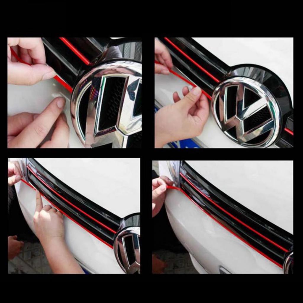 Front Hood Grille Decals Car Strip Sticker Decoration for VW Golf 6 7