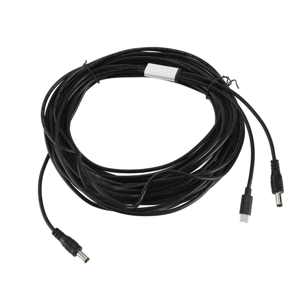 Кабель питания постоянного тока длиной 32,8 фута, штекер-штекер и USB C, водонепроницаемый удлинитель для источника питания постоянного тока
