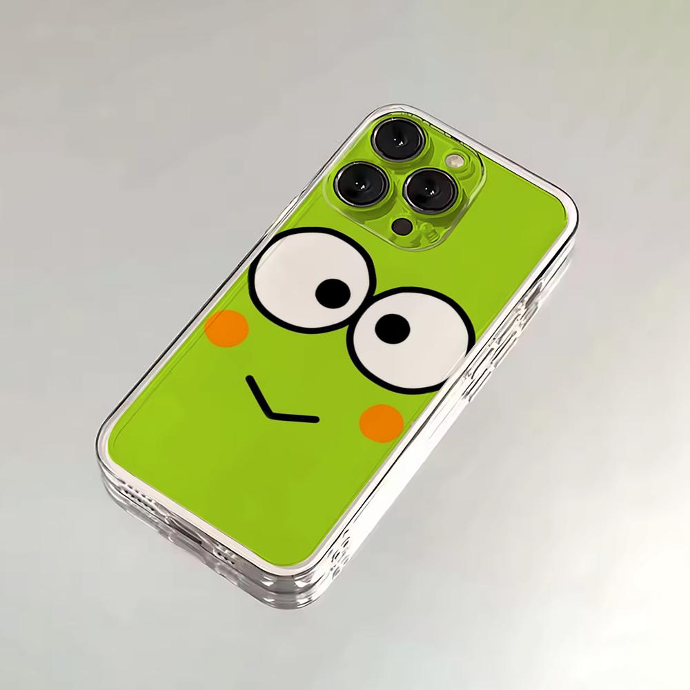 K-Kero K-Keroppi Phone Case For iPhone 16,15,14,13,12,11 Plus,Pro,Max,XR,XS,X,7,8 SE,Mini Transparent Silicone Soft