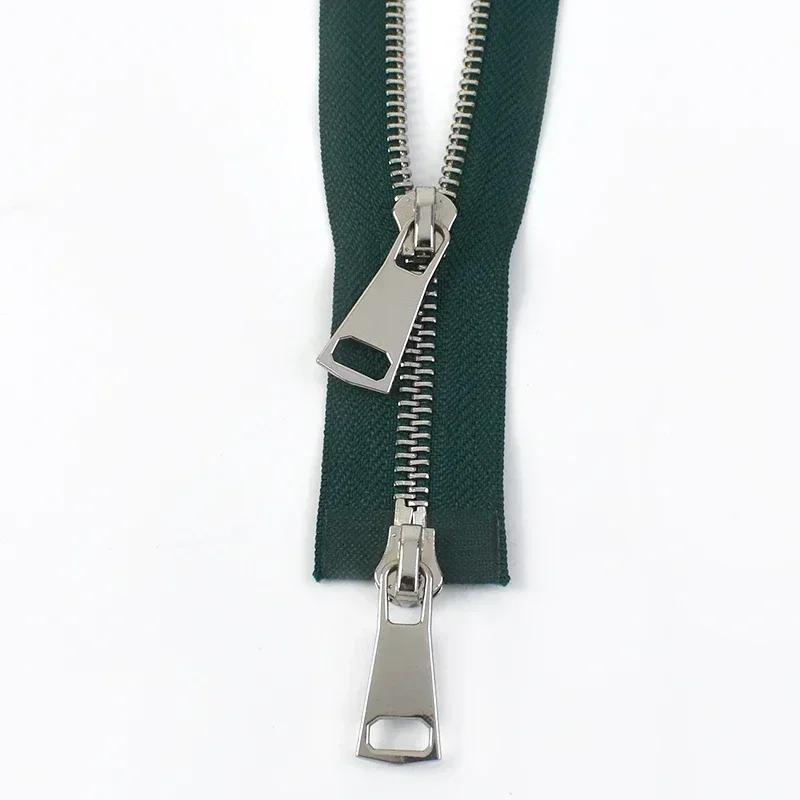 1-5 шт. 5# Металлические молнии 70/90/120 см Двусторонние разъемные молнии для пуховика Автоматическая блокировка Застежка-молния Швейный аксессуар для одежды