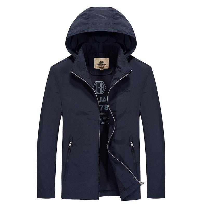 Men's Jacket Autumn New Men's Jacket Hooded Outdoor Casual Loose Breathable Coat