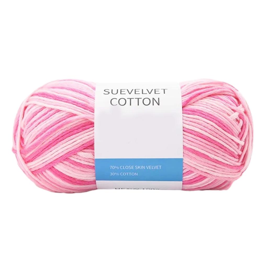 Crochet Yarn Knitting Cotton Yarn for DIY Hats Sweater Scarf Handcrafts Yarn Gradient Color Yarn for Crocheting Knitting
