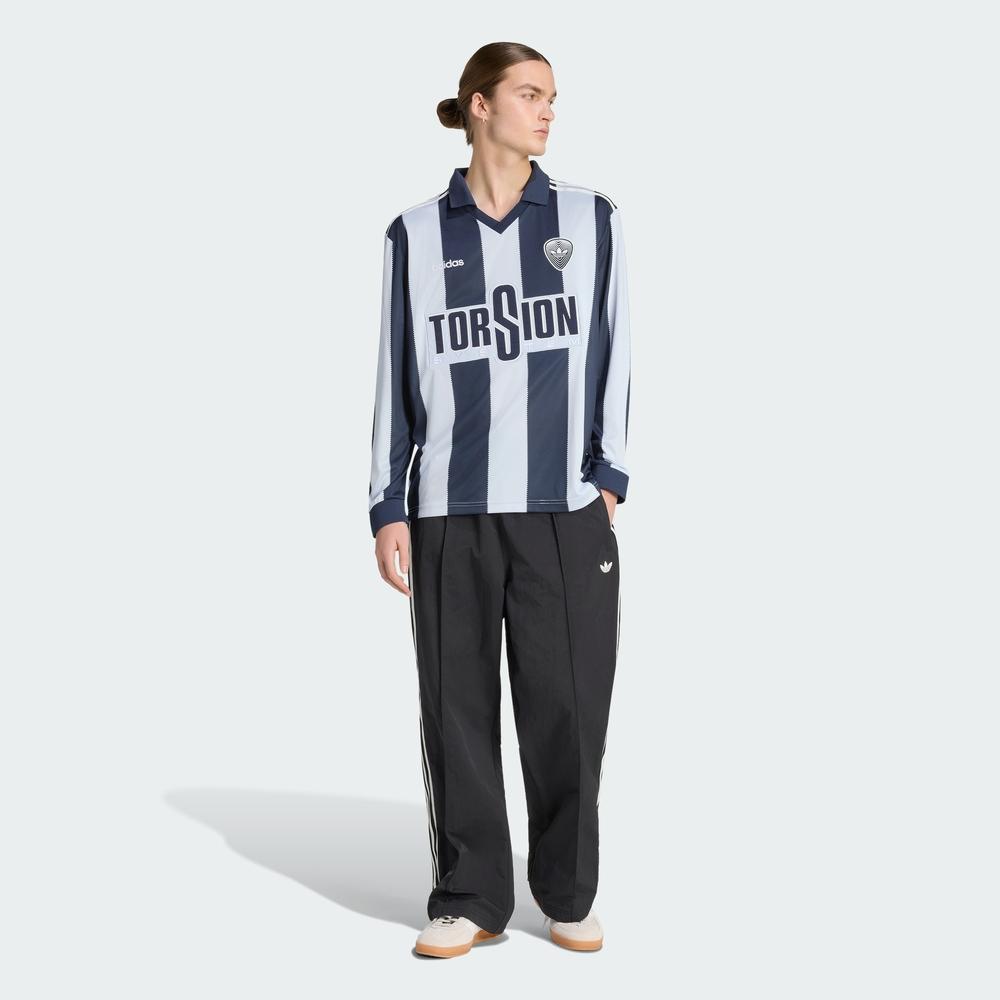 adidas Оригиналы FW25 Britcore Спортивный пуловер с V-образным вырезом, color block, с длинным рукавом, мужские майки HZ3787