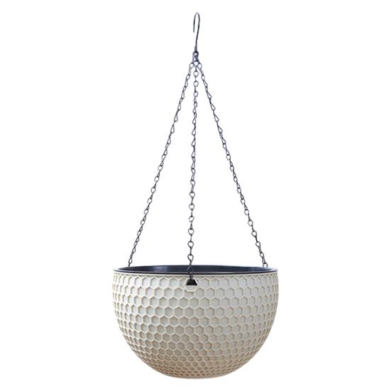 Подвесная корзина для цветов, имитация сот, самопоглощение воды, водонепроницаемая уличная вешалка для растений из смолы для сада