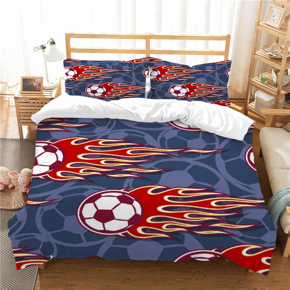 3D футбольный принт, постельное белье, пододеяльник, домашнее постельное белье, детский подарок, одеяло из микрофибры, дышащий пододеяльник