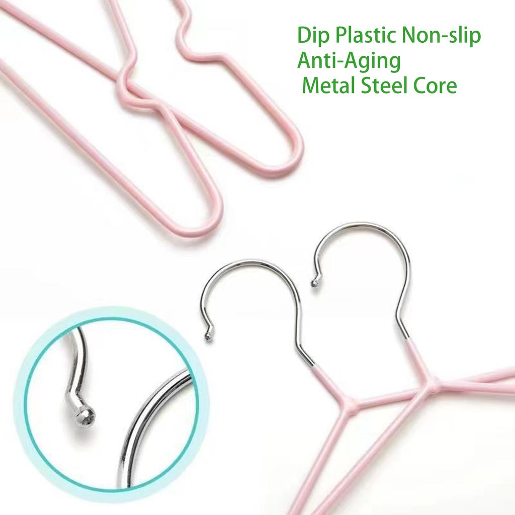 Металлические вешалки, нескользящая металлическая вешалка для сушки одежды с пластиковым покрытием для взрослых, для подвешивания и сушки одежды, 10 шт.