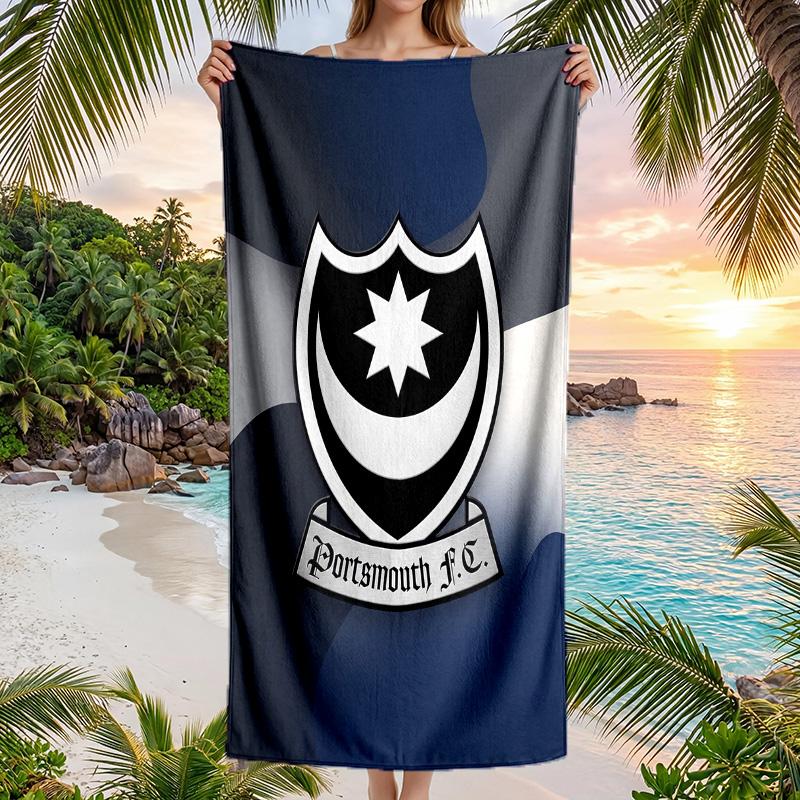 Полотенце для пляжа Portsmouth FC, быстросохнущее, из микрофибры, впитывающее, портативное, для путешествий, для плавания