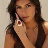 Irregular Circle Exaggerated Ring Metal Material Colored Resin Stones Ring  Wedding
