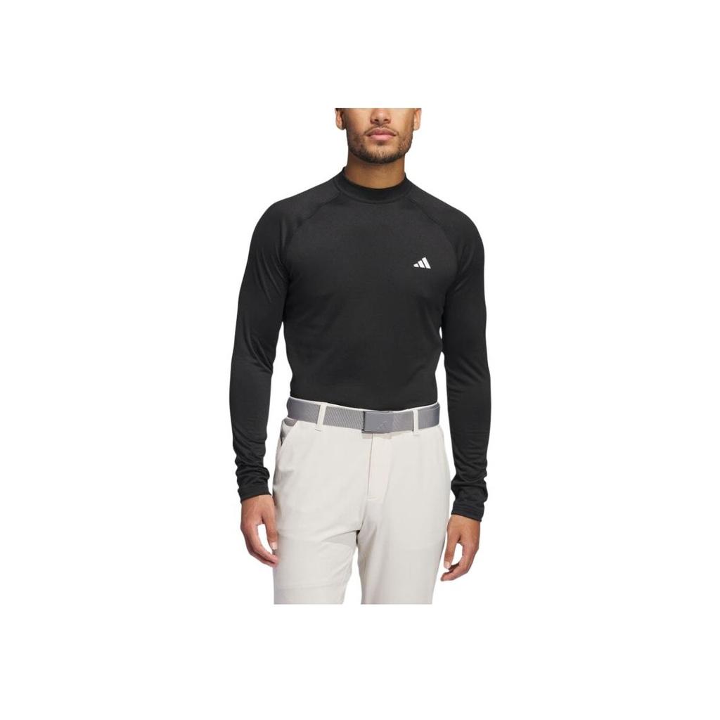 adidas Cold.Rdy Mock Neck свитер Простая удобная футболка с длинным рукавом Мужские топы Черный IW1388
