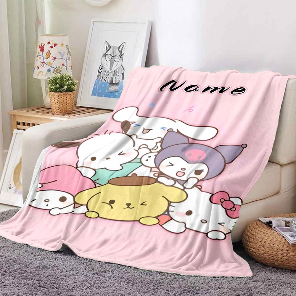 Custom 1pc Kawaii Friends Forever Blanket, Soft And Comfortable Blanket, Casual Warm, Camping Travel Blanket, Birthday Gift Q913124