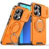 Ударопрочный Бронированный Чехол-Подставка с Магнитом для Xiaomi Redmi Note 15 14 13 Pro Plus 15C 14C Защита Крышки Объектива Камеры Слайдером