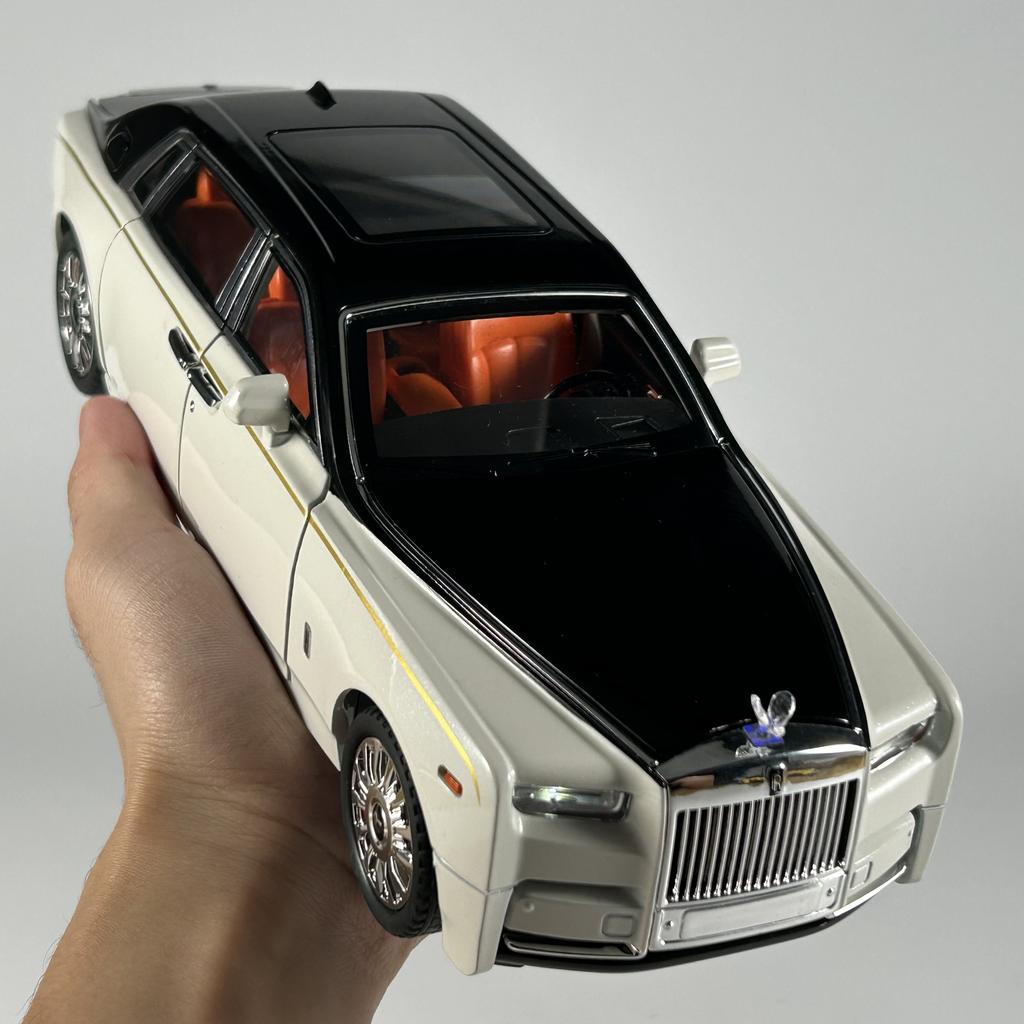 1:18 Модель автомобиля Rolls Royce Phantom Limousine из сплава, металлическая литая, для домашнего декора, настольный дисплей, орнамент, высокая симуляция, подарки