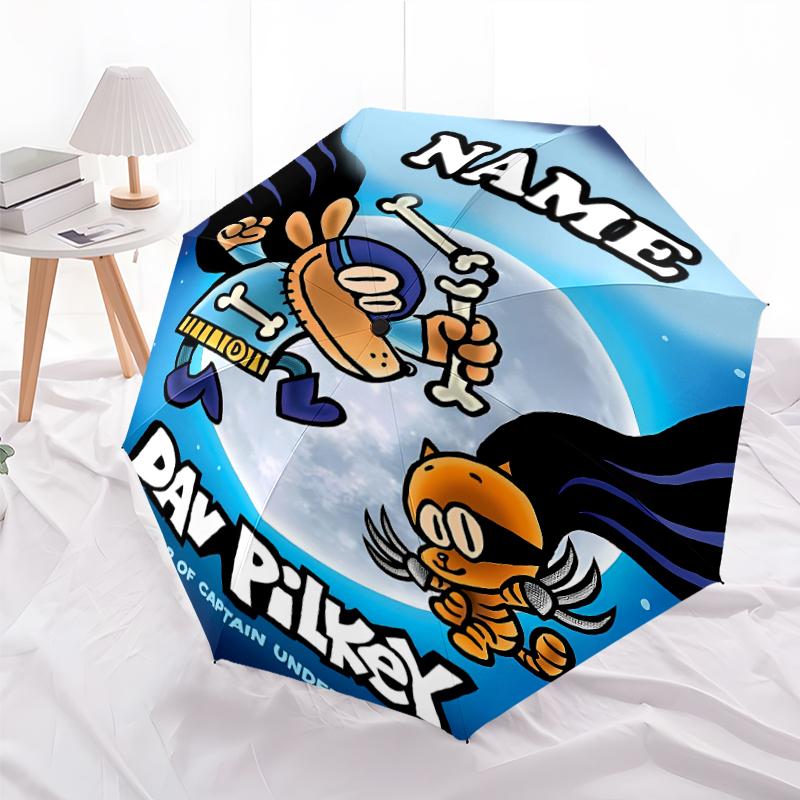 Personalized Name D-DogMan Print Umbrella - Automatic Open/Close, Eight-Rib Durable Frame, Automatic Folding Umbrella