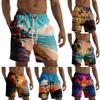 Men's Fashion Printed Strapped Hawaiian Beach Fit Sport Casual Shorts Pants