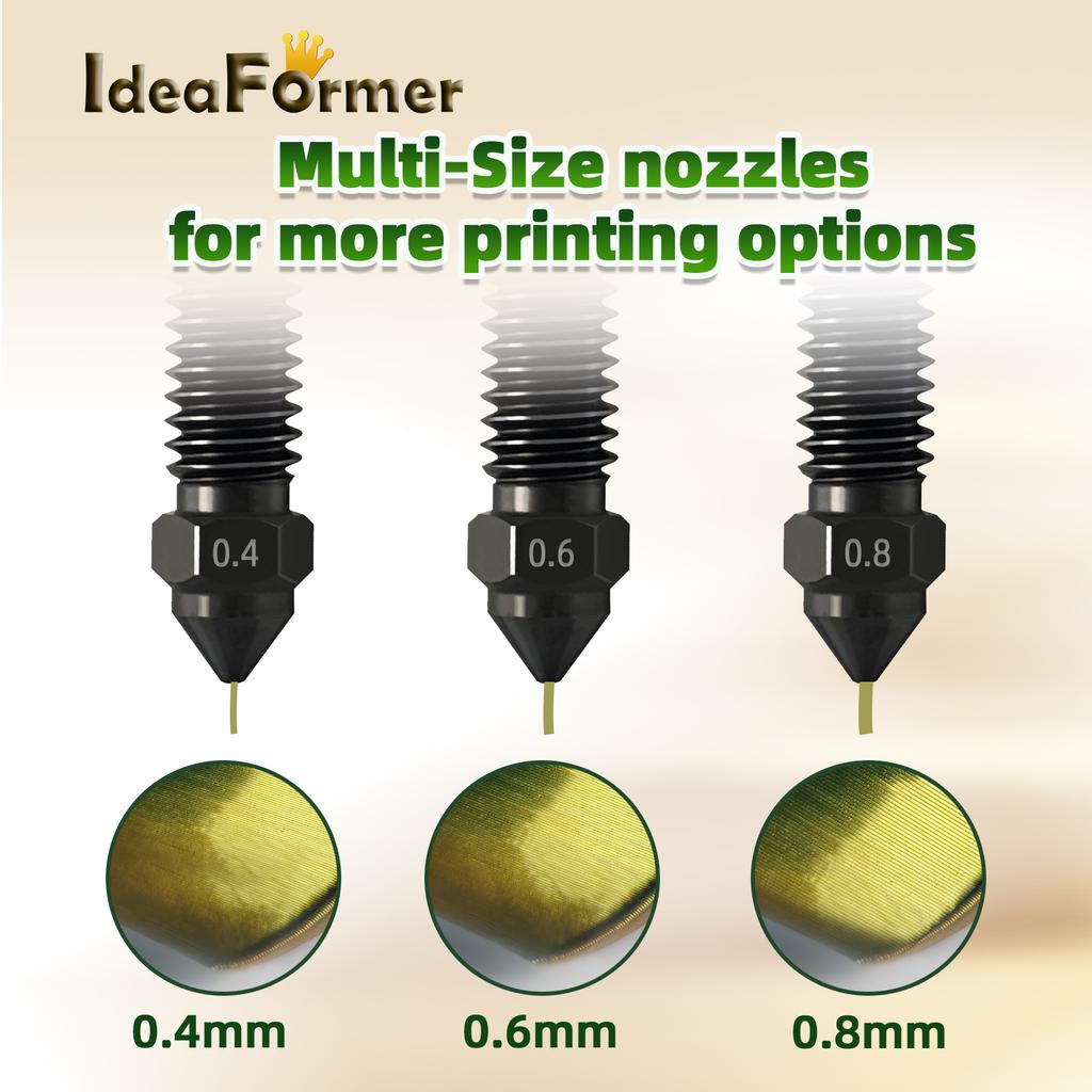 For Centauri Carbon High-Speed Hardened Steel Nozzle 0.4MM 0.6MM 0.8MM for Elegoo Carbon 3D Printer Accessories Parts
