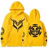 Fashion Anime One Piece Hoodie Loose Unisex Hoodie Law Printing Pullover Long Sleeves Hoodies