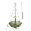 Hanging Bird Bath with Solar Energy for Outdoor Spaces 9.25inchx9.25inchx19.69inch