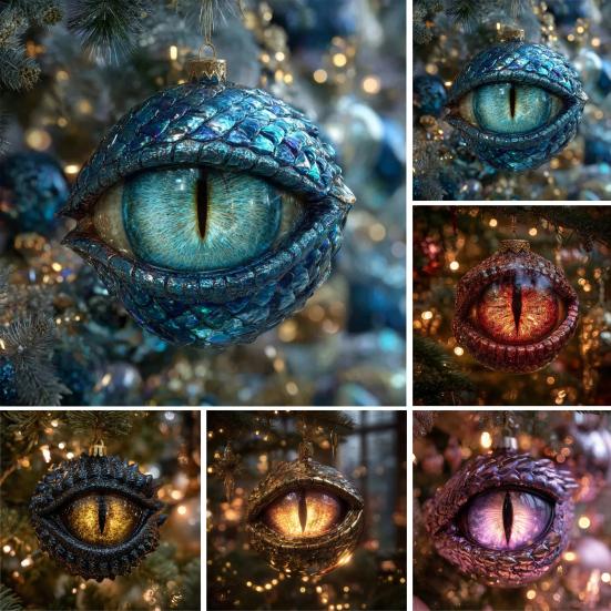 1/2 шт. Акриловое украшение в виде глаза дракона, 2D плоское, для дома, офиса, праздничной вечеринки, рождественской елки, фантастическое существо, глаз дракона, подвесное украшение