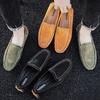 Fashion Handmade Men's Loafers Slip On Casual Shoes Summer New Breathable Sneakers Shallow Dress Shoes Plus Size Suede Leather Men Shoes