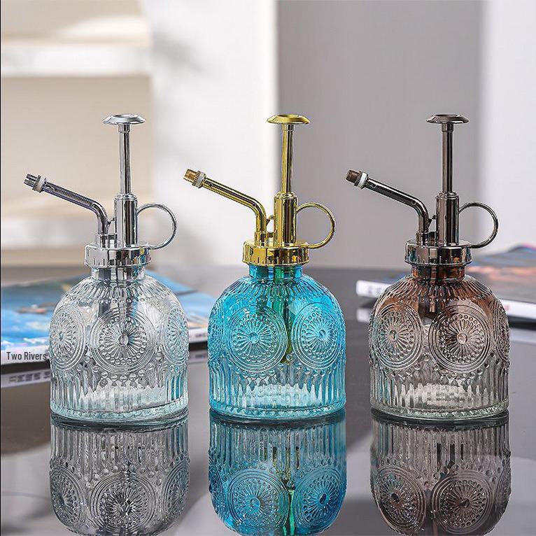 Ретро Подсолнух Стеклянная лейка и распылитель для сада