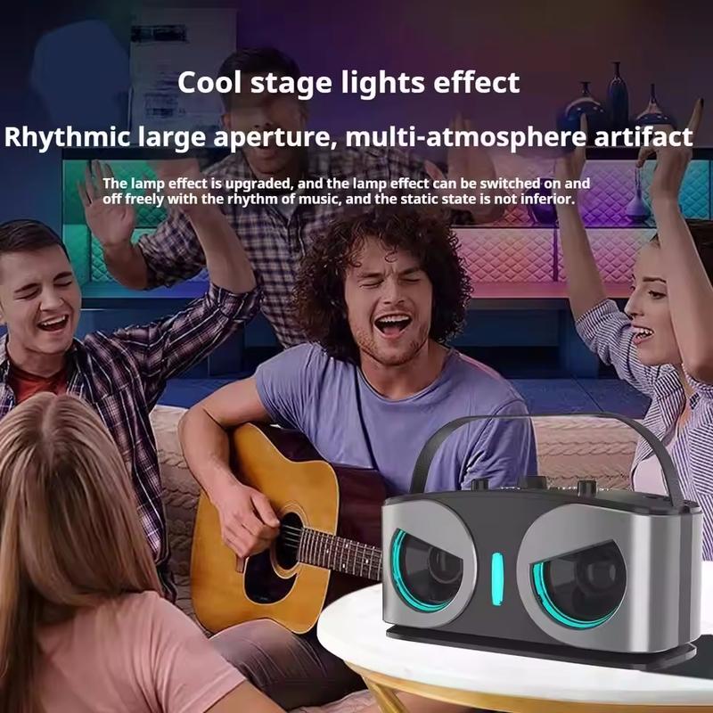 Портативная беспроводная Bluetooth-колонка для караоке с микрофоном, сабвуфер, мощный звуковой ящик, музыкальная Caixa De Som Bocina Audio