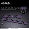 62/67/55/52/58/77mm UV+CPL+FLD+ND (ND2 ND4 ND8) Photography Filter Kit Set Ultraviolet Circular-Polarizing