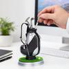 Golf Pen Holder Set, Mini Golf Bag Desk Organizer with 3 Golf Club Pens, Novelty Office Decor for Men, Business Gift