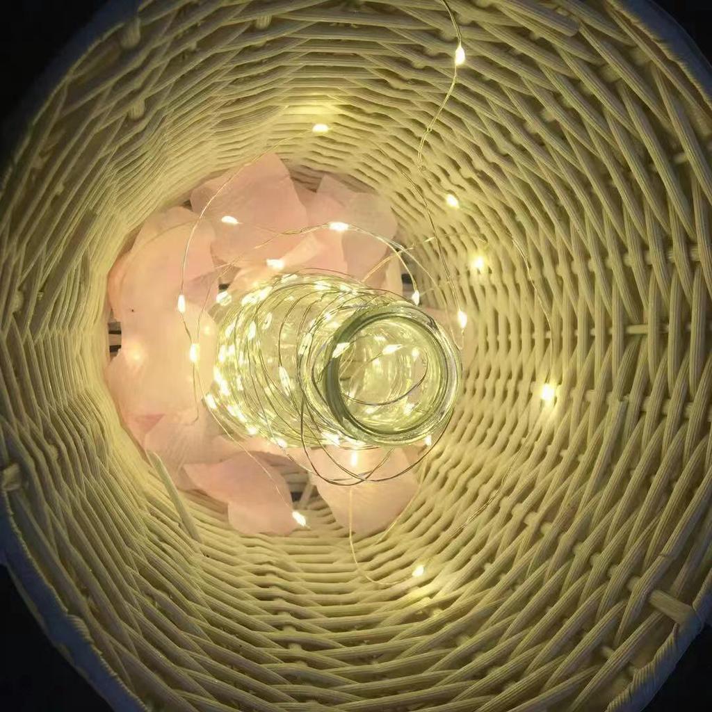 Водонепроницаемая гирлянда с 8 режимами и пультом управления – Светодиодные декоративные огни из медной проволоки на батарейках