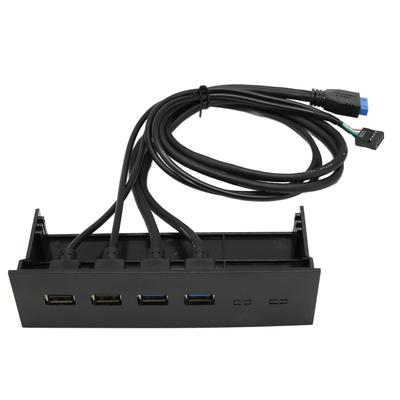 5.25-дюймовый USB 3.0 концентратор с передней панелью, 4 порта, 5 Гбит/с, высокоскоростной, 19-контактный USB-концентратор с передней панелью для ПК
