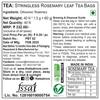 the tea trove Rosemary Tea Bags Organic-40 Caffeine Free Rosemary Leaves Tea Bags,0.06 Kg,Pack of 1