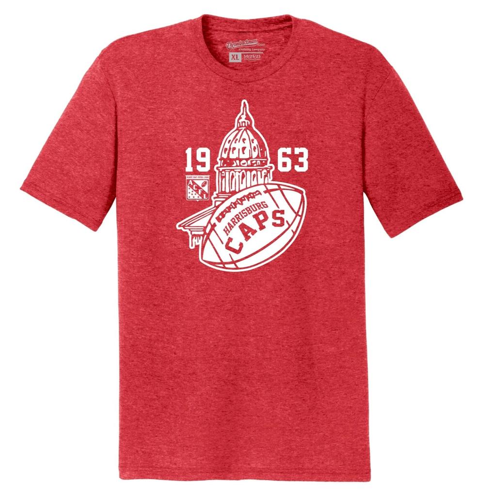 Harrisburg Caps 1963 ACFL Football TRI-BLEND Tee Shirt