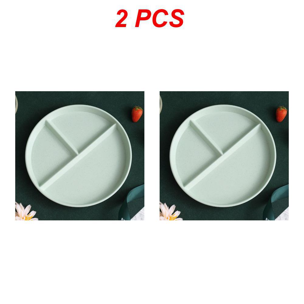 1/2/4 шт. Разделенная тарелка на 3 диетических многоразовых круглых обеденных тарелки кухонная посуда порционные тарелки для взрослых 3 отделения