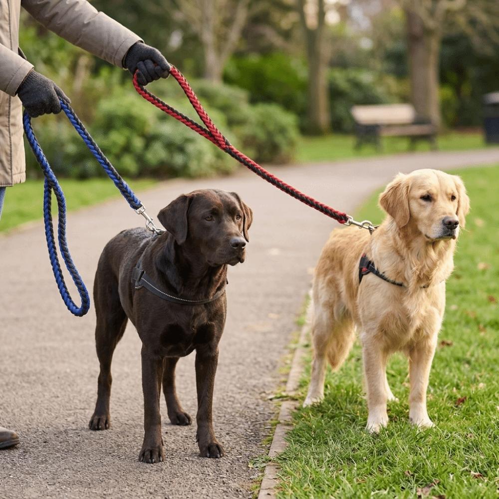 Adjustable Loop Dog Slip Lead Bright Color Pet Rope Comfort Traction Training Leash Pet Training