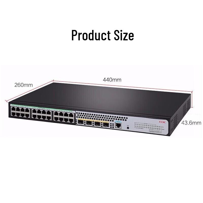 H3C S5024X-HPWR-EI 24-Port Gigabit Managed PoE Switch