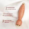 Lotus Seedpod Gua Sha Tool Brass and Rosewood Facial Massage Device for Eye Relaxation Meridians and Acupoint Therapy