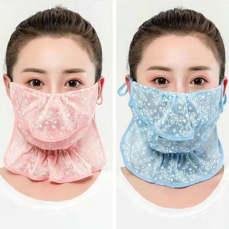 Анти-УФ кружевная солнцезащитная маска распродажа подвесной ухо ушной шнурок маска для лица шарф пыленепроницаемые дышащие шарфы маска для спорта на открытом воздухе