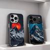 Дизайн "Пейзаж заснеженной горы" для iPhone 11, 12, 13, 14, 15, 16, 17, Pro, Max, Plus, E, Air, Mini Чехол для телефона IMD Матовый черный