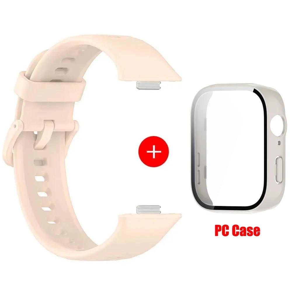 Case+Silicone Band For Huawei Watch Fit 3 Strap Sport Bracelet Tempered Glass Cover Protector for Huawei Fit3 Correa Accessories