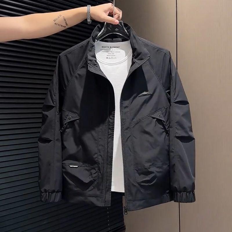 Men S Loose Fit Casual Work Jacket For Spring