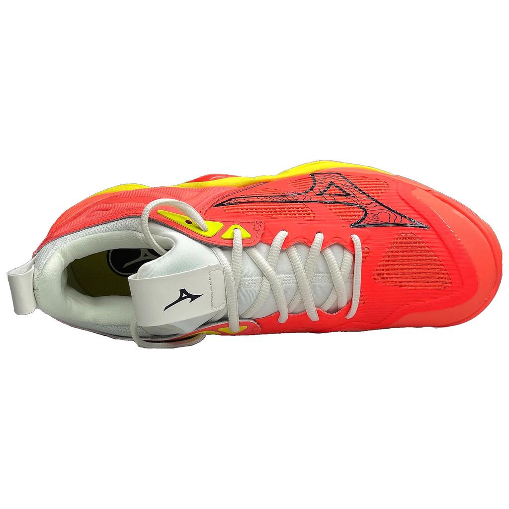 Mizuno Кроссовки унисекс Wave Momentum 3 Neon Flame Bolt Оранжево-Черные V1GA231202
