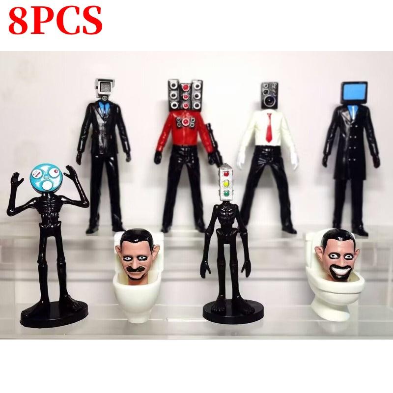 Высококачественный ПВХ 2,5-4,5 дюйма Туалетный Человек против Человека-Наблюдателя Фигурка Модель Украшение