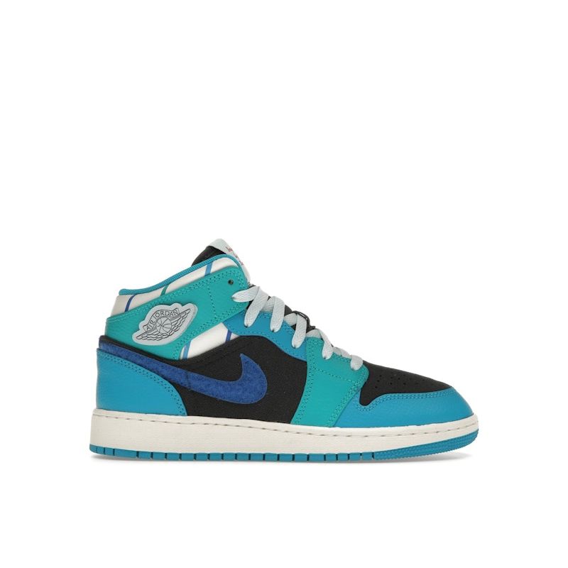 Air Jordan 1 Mid GS Inspired By The Greatest Kids Sneakers Blue Anthracite Glacier-Blue FJ9482-004