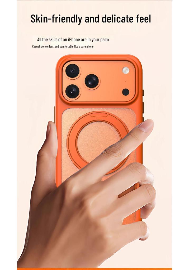 Совместимый с iPhone 17 Pro Max Магнитный Защитный Чехол - Ударопрочный, Вращающийся Матовый Держатель с Воздушной Подушкой.