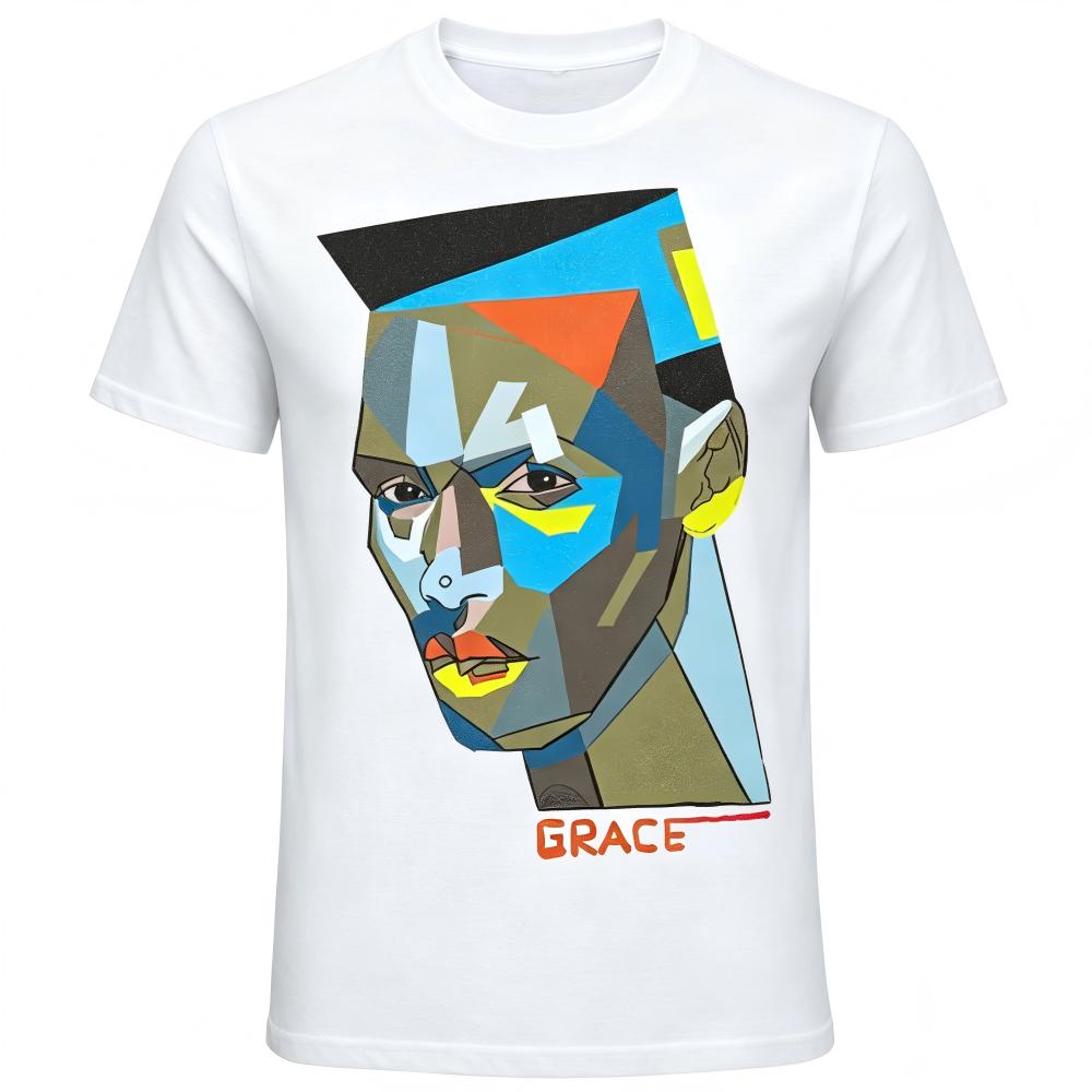Grace Jones Cubism Portrait Graphic T‑Shirt