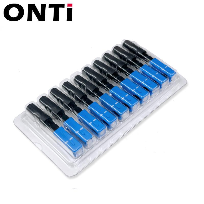 ONTi SC Optic Fiber Fast Connector UPC/APC Embedded Fiber Optic Connector Quick Connector Cold FTTH SC Single Mode Adapter