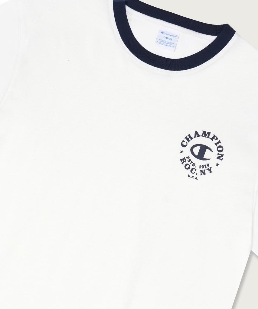 CHAMPION Graphic Print Ringer T-Shirt White