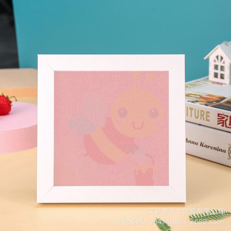 Новая DIY Алмазная Живопись Фоторамка из Массива Дерева Шкатулка Алмазная Наклейка Сова Мультяшная Ручная Алмазная Живопись