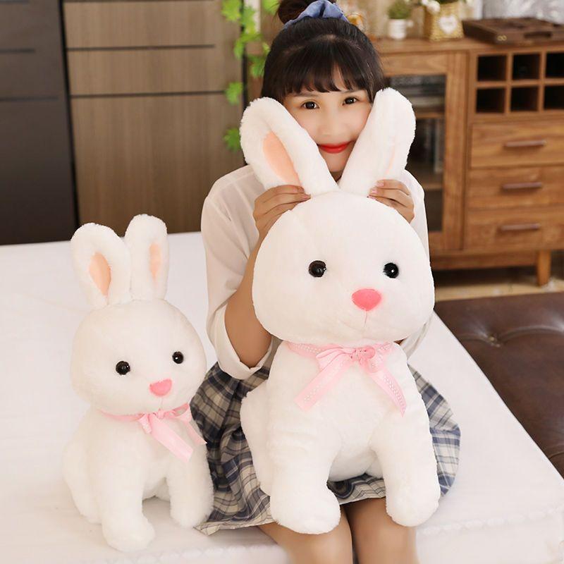 Игрушечные кролики из плюша, фигурка маленького кролика, кукла, шарф для девушки, кролик, подарок детям, настольная, для гостиной, интерьер автомобиля, модная девушка
