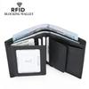 RFID Leather Wallet for Men with Coin Pocket Trifold Wallets with Multi Cards Slots Holder Credit ID Bank Card Holders Purse